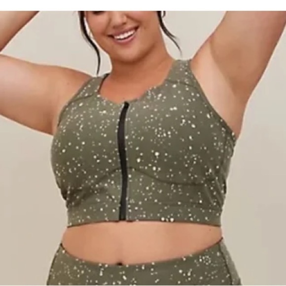Torrid HAPPY CAMPER LOW-IMPACT WIRELESS LONGLINE ACTIVE SPORTS BRA Size 3 - Picture 2 of 16
